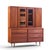 Jack Cartwright for Founders Style Mid Century Walnut Credenza with Hutch The credenza measures: 59.75 wide x 18 deep x 31...