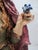 Figurative Susi Singer Terracotta Madonna With Blue Flower & Child 1951 Statue For Sale - Image 3 of 18