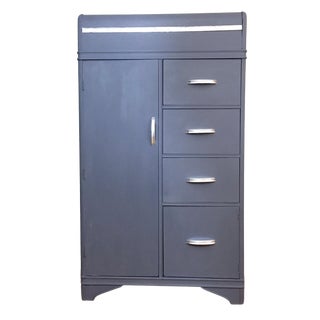 1920s Art Deco Waterfall Armoire For Sale