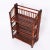 Late 20th Century Vintage British Colonial Style Bamboo Three Tiered Folding Etagere For Sale - Image 5 of 8