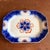 Ceramic Antique Gaudy Welsh Crescent Pinwheel Flow Blue Small Platter, Circa 1840s For Sale - Image 7 of 12