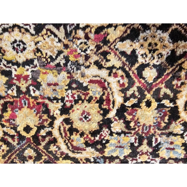 Late 19th Century Indian Agra Rug, Handwoven Wool Pile, Herati Design, 11' x 13' For Sale - Image 15 of 17