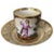 1810 Antique French Empire Porcelain Coffee Cup & Saucer by Marc Schoelcher - 2 Pieces For Sale