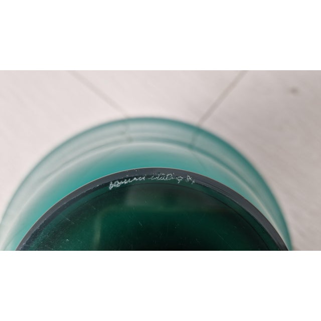 Bowl in Green Model Annitrenta Murano Glass from Venini, 1990s For Sale - Image 13 of 15