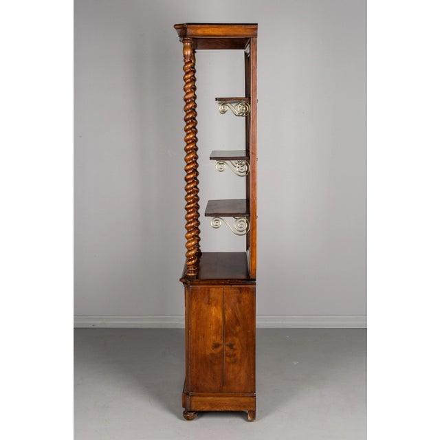 19th Century French Mahogany Display Cabinet in Louis Philippe Style For Sale - Image 10 of 13