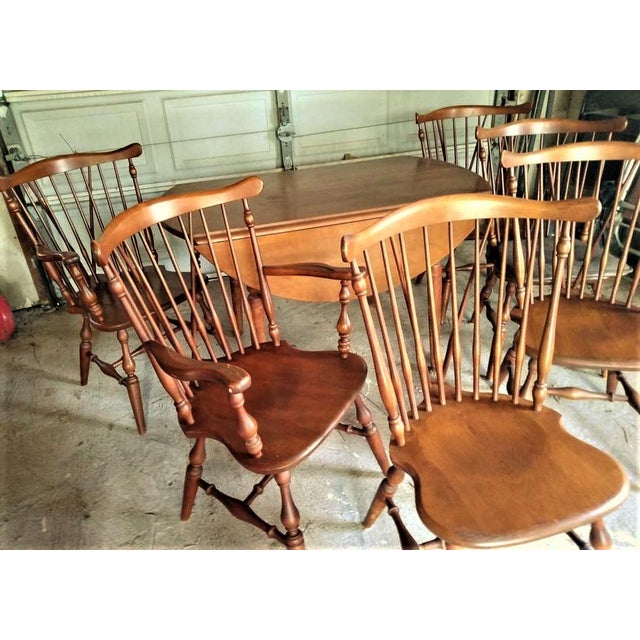 Made in Vermont Windsor Dining Chairs by Ethan Allen Baumritter Set
