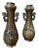 Bronze Vases with Asian Motifs in Relief in Copper, 1890s For Sale