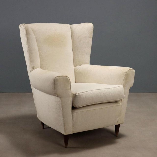 Vintage Bergère Lounge Chair in Beech and Fabric, 1950s For Sale - Image 13 of 13