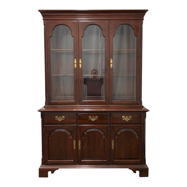 Ethan Allen Georgian Court Solid Cherry China Display Cabinet