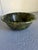 Mid 20th Century Vintage Hand-Carved Spinach Green Jade Bowl For Sale - Image 5 of 11