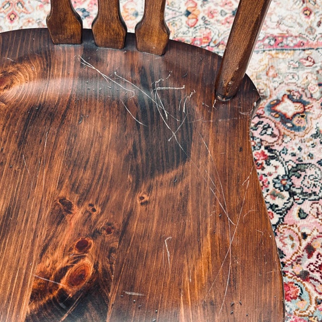 Vintage Ethan Allen Old Tavern Antiqued Pine Country Dining Side Chairs 12-6031 - a Pair For Sale - Image 9 of 13