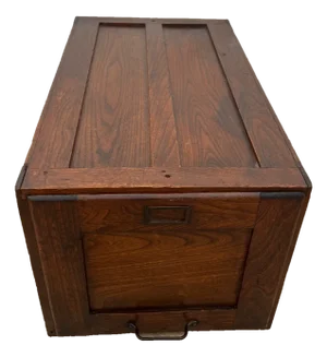 Antique Single Drawer File Cabinet, Tiger Oak Legal / Letter Size, Paneled Sides