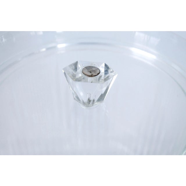 Vintage acrylic ice bucket with removable insert. Measures 15"H with handle extended. Some age wear. No cracks or chips....