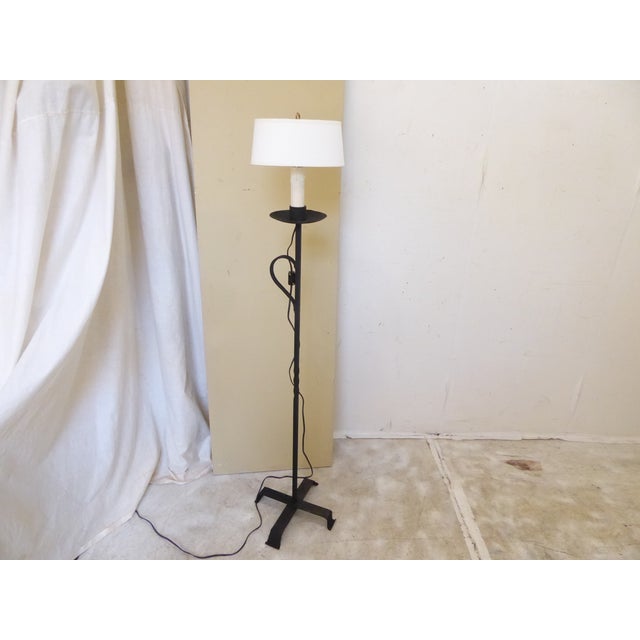 Early 20th Century Vintage Iron Floor Lamp For Sale - Image 5 of 5