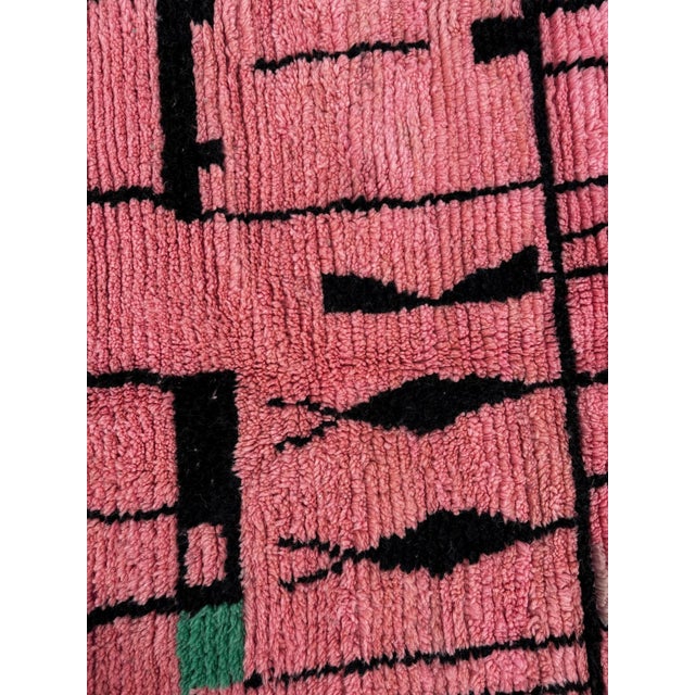 2020s Handmade Pink Moroccan Rug , Soft and Plush Textured Rug For Sale - Image 5 of 9