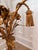 Hollywood Regency Vintage Italian Style Gilt Tole Floral Side Table With Glass Top and Tassel Details For Sale - Image 3 of 5