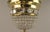 Art Deco Brass Ceiling Light with Faceted Crystal Glass Beads, Austria, 1920s For Sale - Image 3 of 9