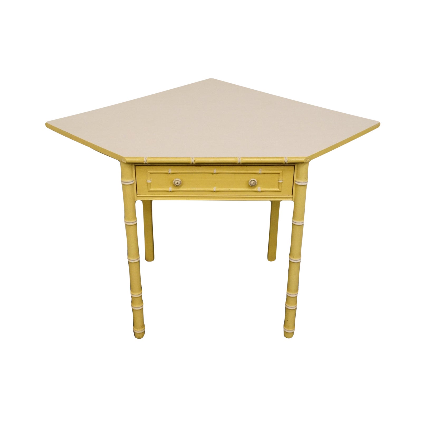 Thomasville Furniture Allegro Collection Asian Faux Bamboo Corner Desk