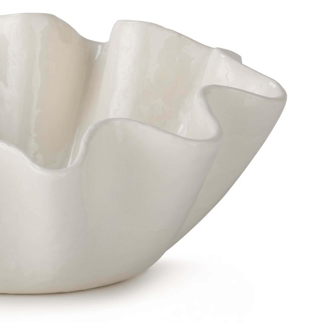 Regina Andrew Ruffle Ceramic Bowl, Medium For Sale - Image 4 of 6
