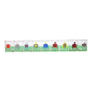 Set of 9 Washington d.c. International 1961-1969 Jockey Glasses