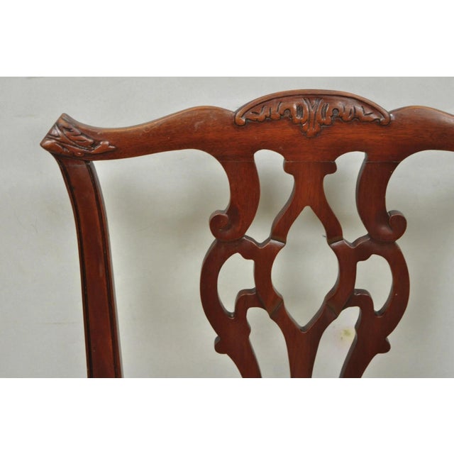 Early 20th Century John Stuart Chippendale Carved Mahogany Ball and Claw Dining Chairs - Set of 4 For Sale In Philadelphia - Image 6 of 16