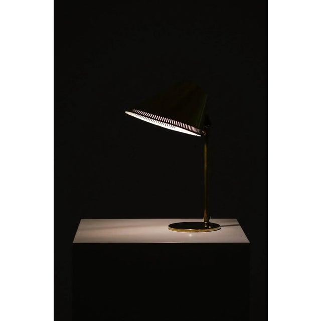 Metal Brass Table Lamp attributed to Paavo Tynell, 1950s For Sale - Image 7 of 10