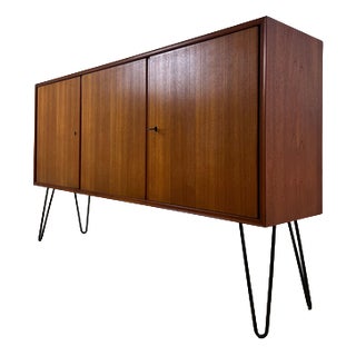 Teak Sideboard on Hairpin Legs from RT ​​möbel For Sale