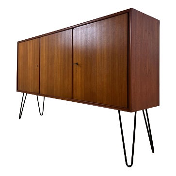Teak Sideboard on Hairpin Legs from RT ​​möbel For Sale