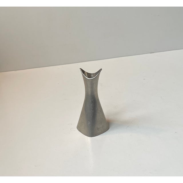 A small spiky bordering on biomorphic vase fashioned from solid pewter. Designed and made by brødrene mylius in norway...