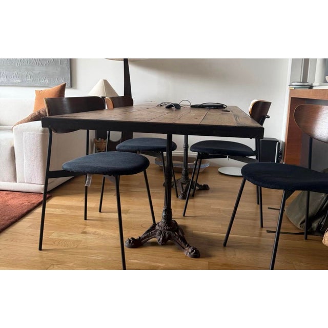 Rustic European Vintage Salvaged Wood and Cast Iron Table Attributed to Ralph Lauren For Sale - Image 3 of 6