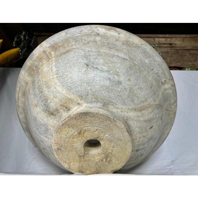 Mid 20th Century Italian Natural Colored Stone Sink W/ Bluish Gray Detailing For Sale - Image 5 of 9