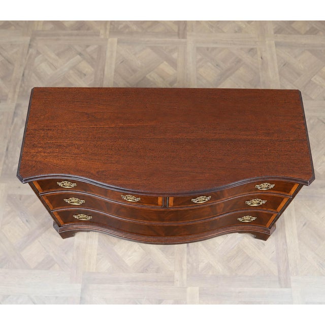 Traditional Nvin0617 Hickory Serpentine Dresser For Sale - Image 3 of 8