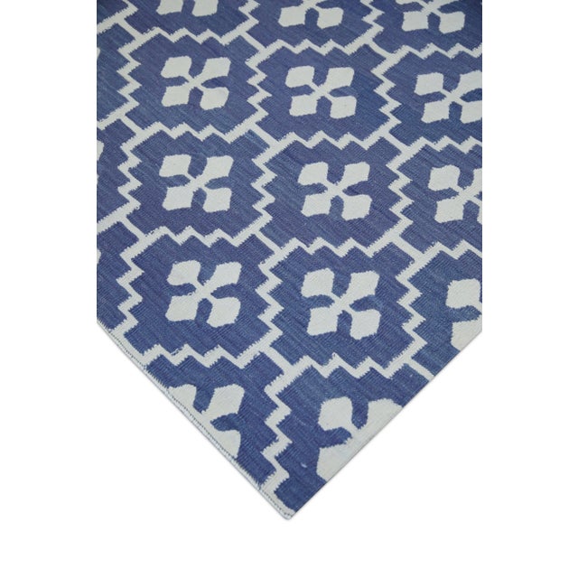 Oriental Hand Knotted 21st Century Turkish Dusky Blue Kilim Rug 8'3" X 10'7" Model #5463 Explore a curated collection of...