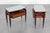 Mid-Century Modern Dassi Wood and Glass Nightstands, 1950s, Set of 2 For Sale - Image 3 of 18