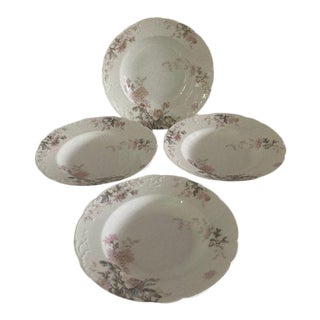 Vintage H&c L Haviland Limoges Porcelain Pasta Bowls- Set of 4 For Sale