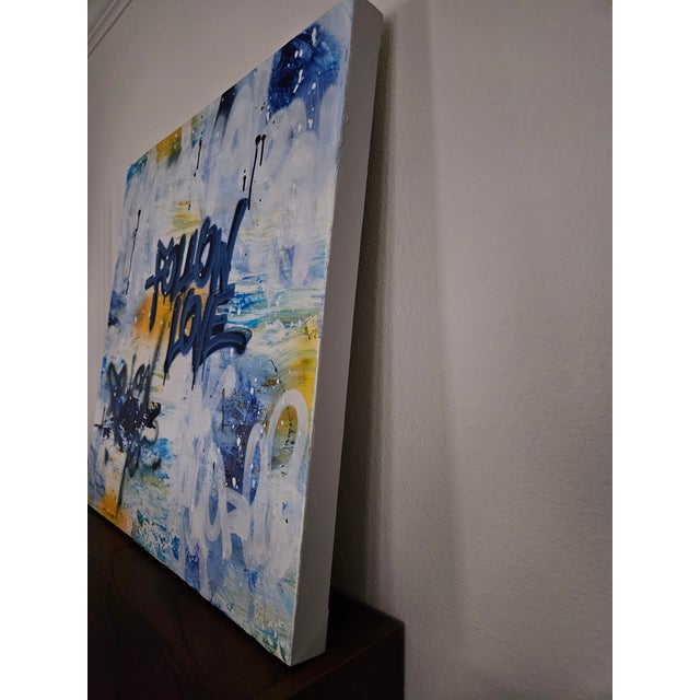 Contemporary "Follow Love Is the Only Way" Contemporary, Original Painting by Amber Goldhammer For Sale - Image 3 of 5