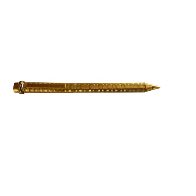 French Vintage Must De Cartier Trinity Vendôme Oval Gold Plated Ballpoint Pen Made in France 1980s For Sale - Image 3 of 5