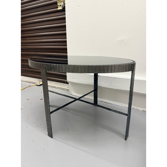 Ward Bennett Black Glass Coffee Table For Sale In Washington DC - Image 6 of 9