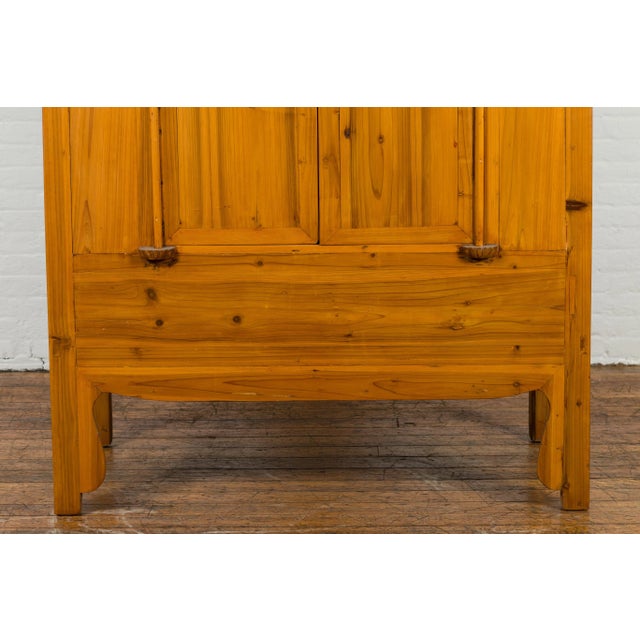 Chinese Qing Dynasty 19th Century Tapered Cabinet with Round Medallion Hardware For Sale - Image 11 of 13