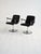 Swivel Armchairs in Skai and Steel, 1970s, Set of 2 For Sale - Image 4 of 14