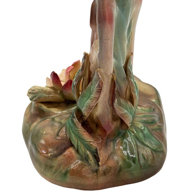 Ceramic Mid 20th Century Highly Detailed Pink Flamingo Ceramic Tabletop Sculpture Brad Keeler For Sale - Image 7 of 8