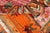Vintage Caucasian Kazak Rug With Tribal Medallions in Pink and Orange 3'9 X 5'9 For Sale - Image 10 of 11