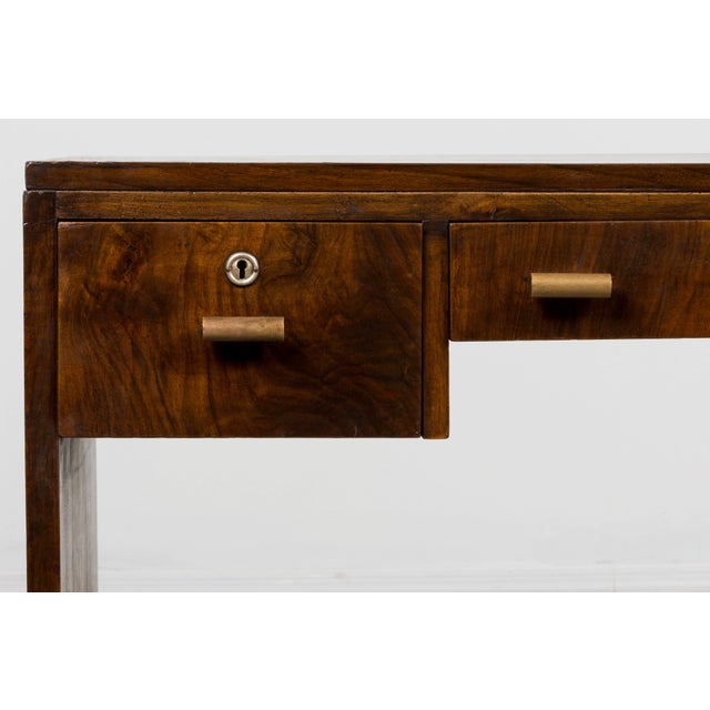 Art Deco 1930s French Art Deco Walnut Writing Desk For Sale - Image 3 of 18
