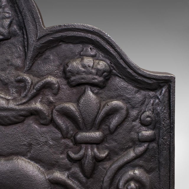Antique Relief Fire Back, English, Iron, Fireplace Reflector, Victorian, c.1895 For Sale - Image 6 of 8