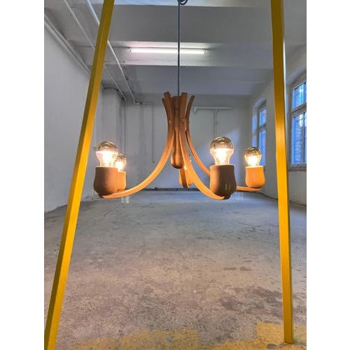 Wood Oak Chandelier from Domus For Sale - Image 7 of 11