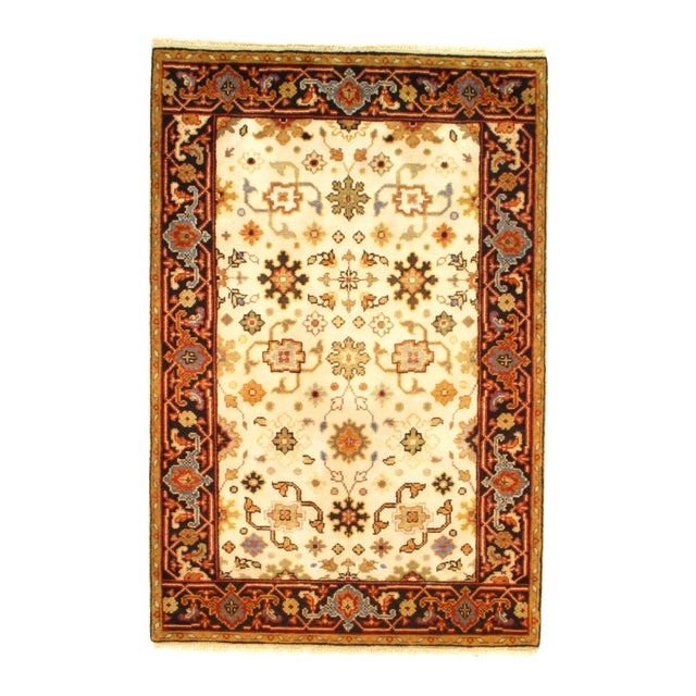 Pasargad NY Mahal Design Hand Knotted Rug - 4' X 6' For Sale