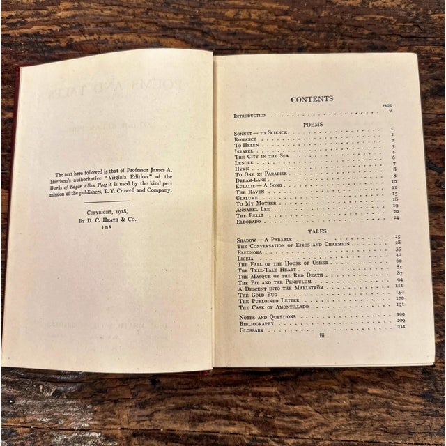 1918 1st Edition "Poems and Tales", by Edgar Allan Poe For Sale - Image 4 of 9