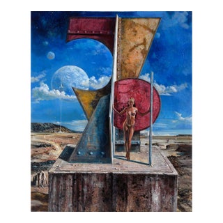 Queen of Outer Space - Original Sci- Fi Surrealist Composition by Russell Tripp For Sale