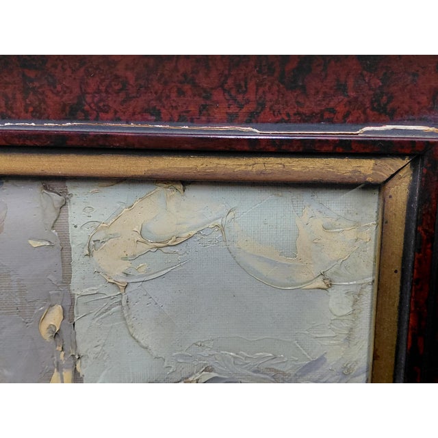 Framed Signed "A Coastal Conversation" Oil on Canvas For Sale - Image 10 of 14