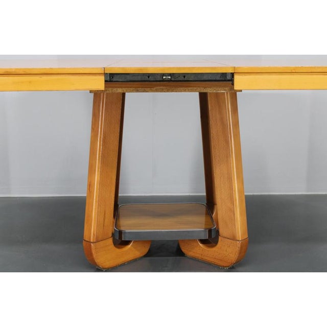 Italian Extendable Dining Table in Maple Finish, 1970s For Sale - Image 6 of 18